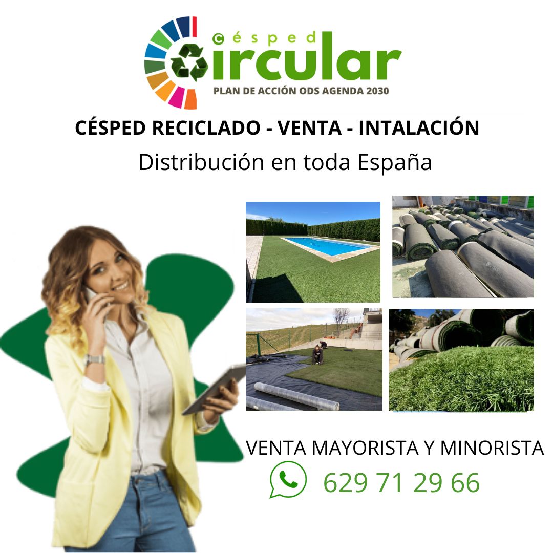 distribución y venta césped reciclado Madrid, Guadalajara y Toledo